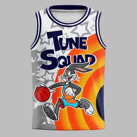 52TOYS Summer New Retro Bugs Bunny # 1 Hot Basketball Jersey Kids Adult Oversized Breathable Speed D
