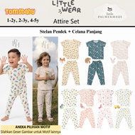 [TOMS] [1-5 Years] LITTLE PALMERHAUS (1 Set) LITTLE WEAR Attire Set (Short Shirt + Long Pants) | Uni