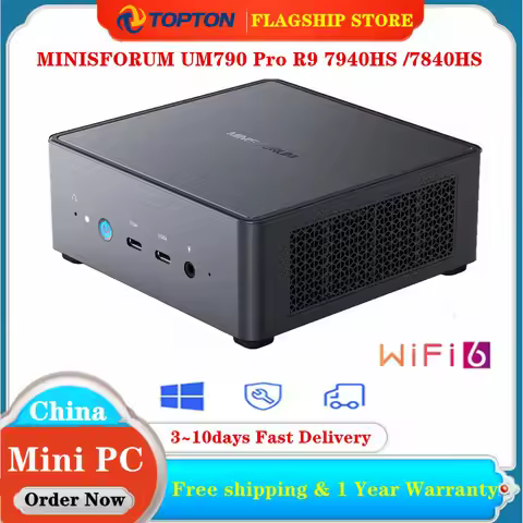 MINISFORUM UM790 UM780 Pro XTX Mini Gaming PC AMD Ryzen 9 7940HS 7 7840HS 2*DDR5 5600MHz 2*PCIE4.0 W
