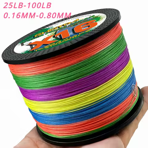 16 Strands Braided Fishing Line Super Strong 25 40 80 100 125 140 161 200LBS X-wire Core 100M-500M M