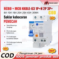 Chint RCBO + MCB NXBLE-63 1P+N 2P 3P+N 6A 10A 16A 20A 25A 32A 40A 50A 63A 6kA 30MA/UORRIS RCBO + MCB