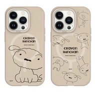 蠟筆小新極簡小白系列峽谷強悍MagSafe iPhone手機殼