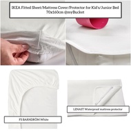 🇲🇾IKEA Fitted Sheet/Mattress Cover/Protector for Kid’s/Junior Bed 70x160cm - BARNDRÖM/LENAST (Plain/