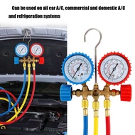 Refrigerant Manifold Gauge Set Air Conditioning Tools with Hose and Hook