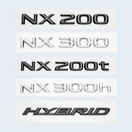 Car Trunk ABS Chrome Gloss Black Letters Logos Badge Emblem Decals Styling Sticker For Lexus NX NX20