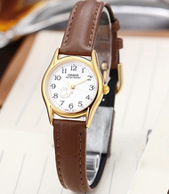 Win Watch Shop CASIO นาฬิกาข้อมือผู้หญิง รุ่น LTP-1094Q-7B8 สายหนังแท้ สีน้ำตาล หน้าปัดสีขาว (สินค้าขายดี) มั่นใจ ของแท้ 100% ประกันศูนย์ 1 ปีเต็ม