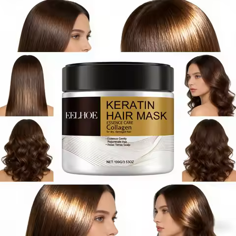 Collagen Hair Mask Treatment Deep Repair Conditioning Collagen Hair Mask Essence for Dry Frizz Damag