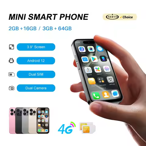SERVO S16 Mini 3.9" Smartphone 4G Android 12 Dual SIM 2GB+16GB 3GB+64GB Face Unlock WiFi Hotspot Pla