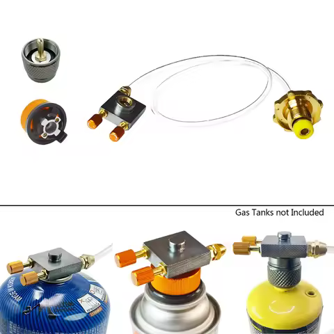 Outdoor Gas Tank Bleeder Valve and Gas Charging Adapter Camping LPG Stove Propane Refill Adapter Cyl