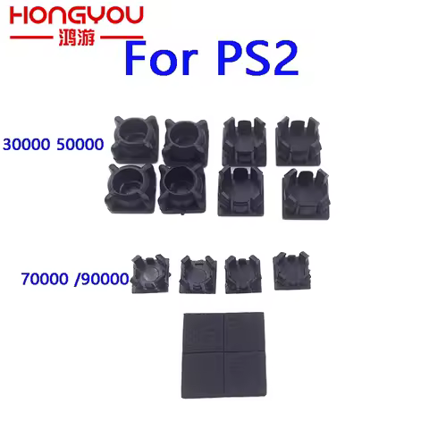 Rubber Feet Plastic Button Screw Cap Cover Replacement Set For PS2 30000 3W 50000 5W