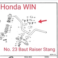 Honda WIN Baut 6x28 Raiser Stang ORI AHM 957010602800 Harga Satuan