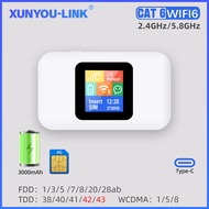 XUNYOU-LINK 4G+ WiFi Modem LTE Cat 6 Mobile WiFi Router 2.4G&5.8G Dual-band 300Mbps WIFI 6 Portable 