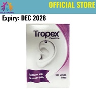 Tropex Ear Drops 10ml Ear Wax Remover for Blocked Ears, Itch & Discomfort Relief