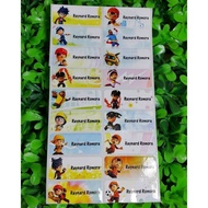 Boboiboy Label name sticker label name waterproof