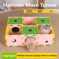 Terowong Hamster Maze Baharu Rumah Persembunyian Rehat Main Bersepadu Guinea Pig Hamster Emas Sarang