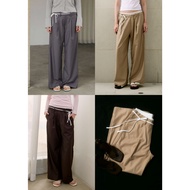 Before Sunset-Blaire loose pants Double-Hem Long