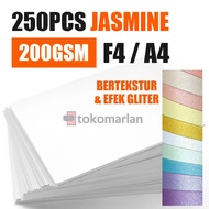 250 Sheets Jasmine Paper 200gsm F4 A4 A5 Invitation Certificate Craft Business Card Paper Flower