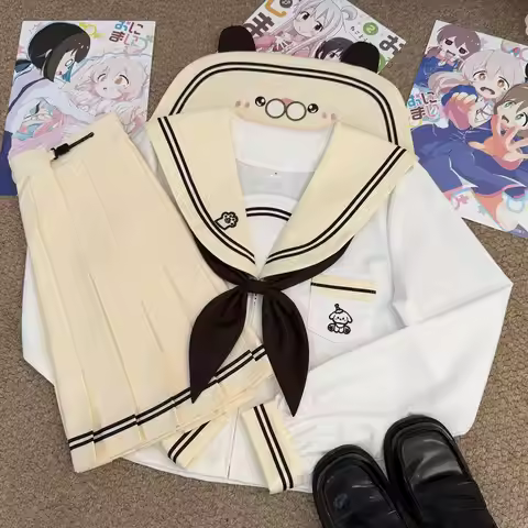 Korean JK Uniform Suit Japanese Student Pleated Skirt College School Sailor Outfit Cosplay Uniform H
