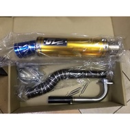 ORIGINAL EXHAUST GL RACING TURBO Z DRAG (LIMITED BLACK) OPEN For LAGENDA 115Fi SRL115 Fi PIPING STAI