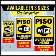 Signage Ready Print Piso Wifi Laminated and Tarpaulin ✸