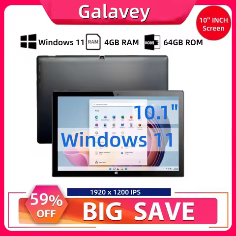 AR40 4GB RAM 64GB ROM 10.1" Intel Atom N3350 64-bit Windows 11 Tablet 5000mAh Type-C 1*USB 3.0 HD-MI