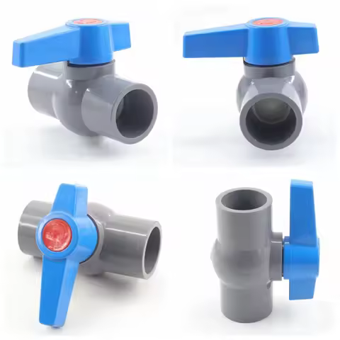 1~5Pc 20/25/32mm to 63mm PVC Pipe Valve Connector Aquarium Water Pipe Fittings Ball Valve Garden Irr