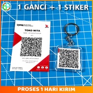 Jasa Cetak Qris jadi Gantungan Kunci bonus Sticker 1 hari dikirim | Cetak Barkode Qris Custom