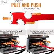 [MissPumpkin] Silicone Oven Rack Push Pull Tool With Longer Handle Shelf Puller For Air Fryer Toaster Oven And Kitchen Oven Kitchen Restaurant [Preferred]