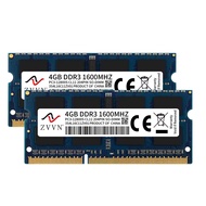 ZVVN 8GB Kit (2x 4GB) DDR3 PC3-12800S 1600MHz 3S4L16C11ZV01 Blue CL11 Laptop Memory RAM