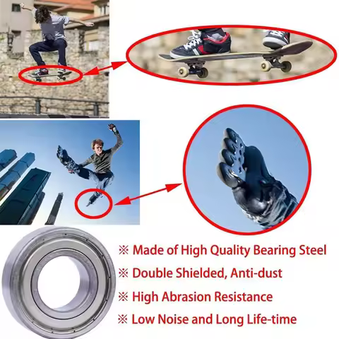 10Pcs Bearing 608ZZ 685ZZ 625ZZ 688ZZ Deep Groove Ball Double Shield Miniature Bearing Skateboard Sc