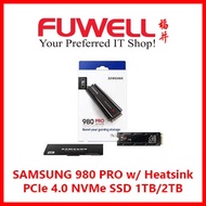 Samsung 980 PRO 1TB / 2TB NVME M.2 Gen4 SSD with Heatsink (Read 7,000 / Write 5,000MB/s) Compatible with SONY PS5
