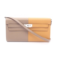 【二手】愛馬仕 HERMES Kelly To Go Casaque H082223CKAG 灰褐色/芝麻色/靛藍色皮革 Kelly To Go Casaque 灰褐色/芝麻色/靛藍色