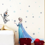 FROZEN Elsa Room Wallpaper Sticker Bilik Tidur Anak Perempuan Sticker Hiasan Bilik Homestay Budak Ki