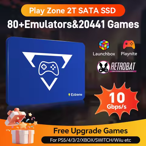 Play Zone 2T Retro Gaming SSD Console 20441 Games for Switch/PS5/Xbox/PS4/PS3/PS2/DC/WII Emulator fo