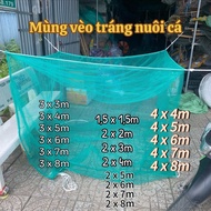 Vèo Tráng mùng nuôi cá ếch... Có nắp đậy (2m x 2m -2m x 4m) (3m x 3m- 3m x 8m) (4m x 4m- 4m x 8m)(1.
