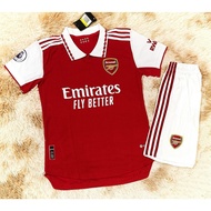 New arsenal Home Football Club Kit 2023 Red Pants White logo Embroidered Spiked Shirt - my Sport