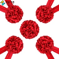 SUYO 1Pcs Red Cloth Hydrangea, Ribbon-cutting Market Ceremony Recognition Big Flower Ball, Durable Car Delivery Start Business Chinese Wedding Celebrate Decoration Red Satin