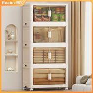 New Large Space Transparency Almari Baju Plastik Cabinet Storage Box Cabinet Kitchen Chest Drawer Ka