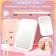 New 3 Modes Rechargeable LED Makeup Mirror Dressing Table Mirror Beauty Makeup Mirror Fill Light Adj