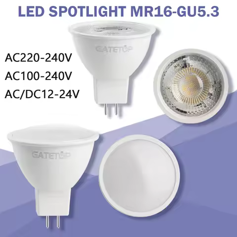 3PCS LED Bulb MR16 Spotlight Lampada AC 110V 220V 12V Bulbs GU5.3 Spot Light Replace The 50W Halogen