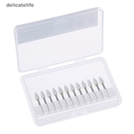 delicatelife Dental White Polishing Stones Flame Cone shape burs Arkansas Stone 12pc / Set
 Nice