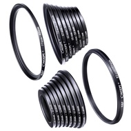 K&F Concept 18pcs Camera Lens Filter Metal Stepping Rings kit 9pcs Step Up Ring Set + 9pcs Step Down