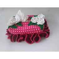 Sarung Kotak Tisu  Benang Kait Crochet Tissue Box Cover