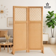 Synthetic Rattan Screen Minimalist Room Divider Partition