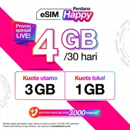 SPECIAL LIVE - Kartu Perdana Tri eSIM Happy 4GB 30 Hari Random