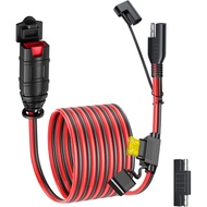 Kord Sambungan SAE Serasi dengan Pengecas Bateri Pintar NOCO Genius, Penyesuai SAE 16AWG dengan Pala