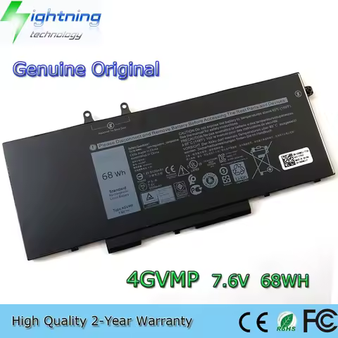 Brand New Genuine Original 4GVMP 7.6V 68Wh Laptop Battery for Dell Latitude 5400 5500 Precision 3540