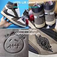 【100%LJR Latest batch】world top quality Travis scott Air Jordan 1 TS Dark brown men's shoes size7.5-