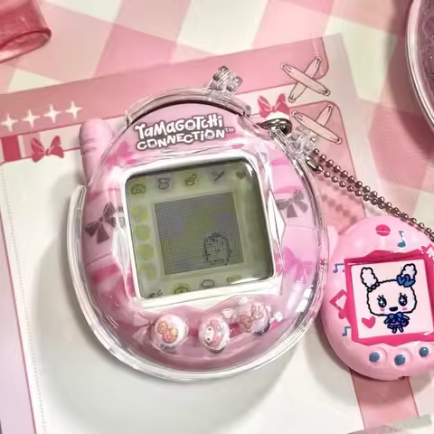 Bandai Tamagotchi Connection V3 Electronic Pet (Linked Ver.) - Elegant Bow/Blue Bubble New