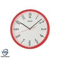 Seiko Clock QHA011R QHA011 Decorator Red Analog Quartz Standard Basic Wall Clock